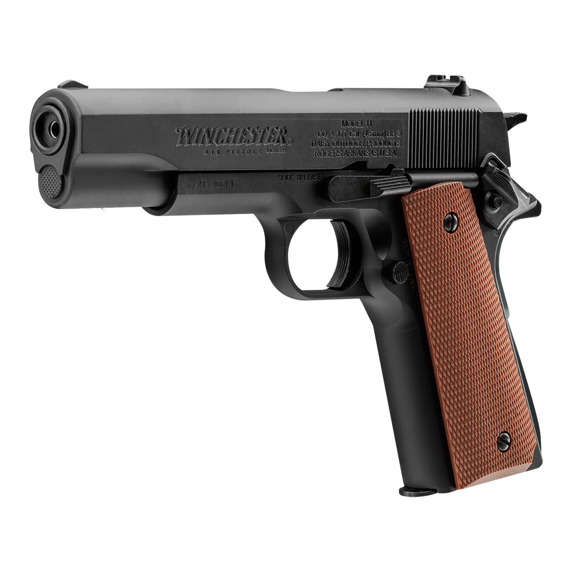 Left Angled View of Model 11 .177 CO2 BB Pistol (981011-001)