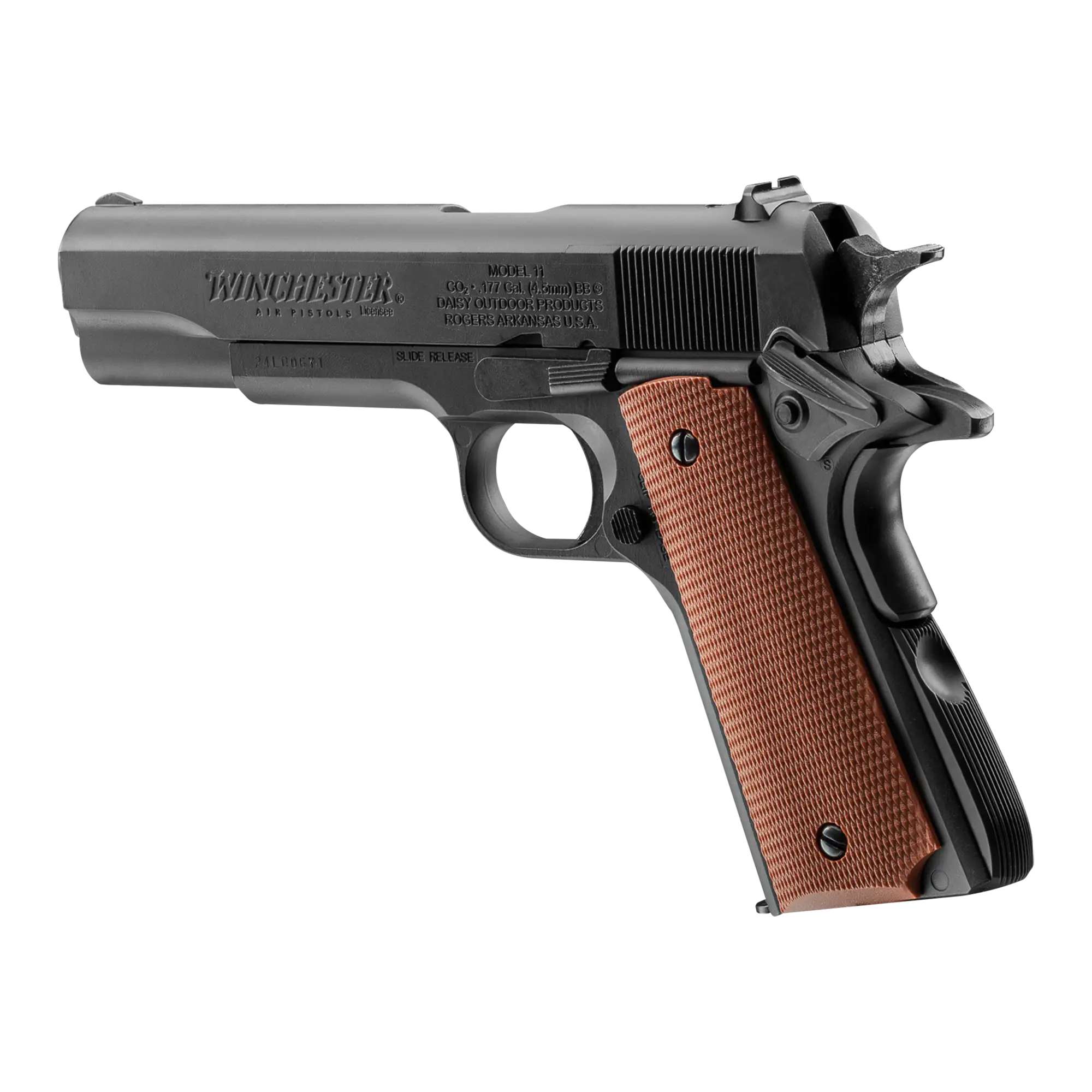 Left Far Angled View of Model 11 .177 CO2 BB Pistol (981011-001)