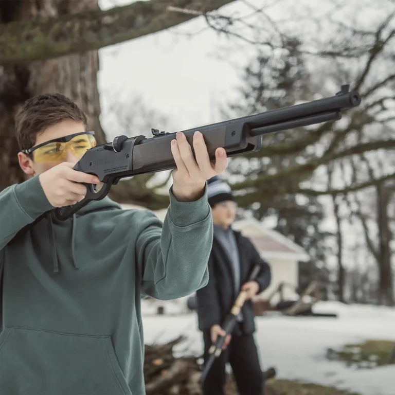 Winchester Model 1873 pellet rifle right shooting view