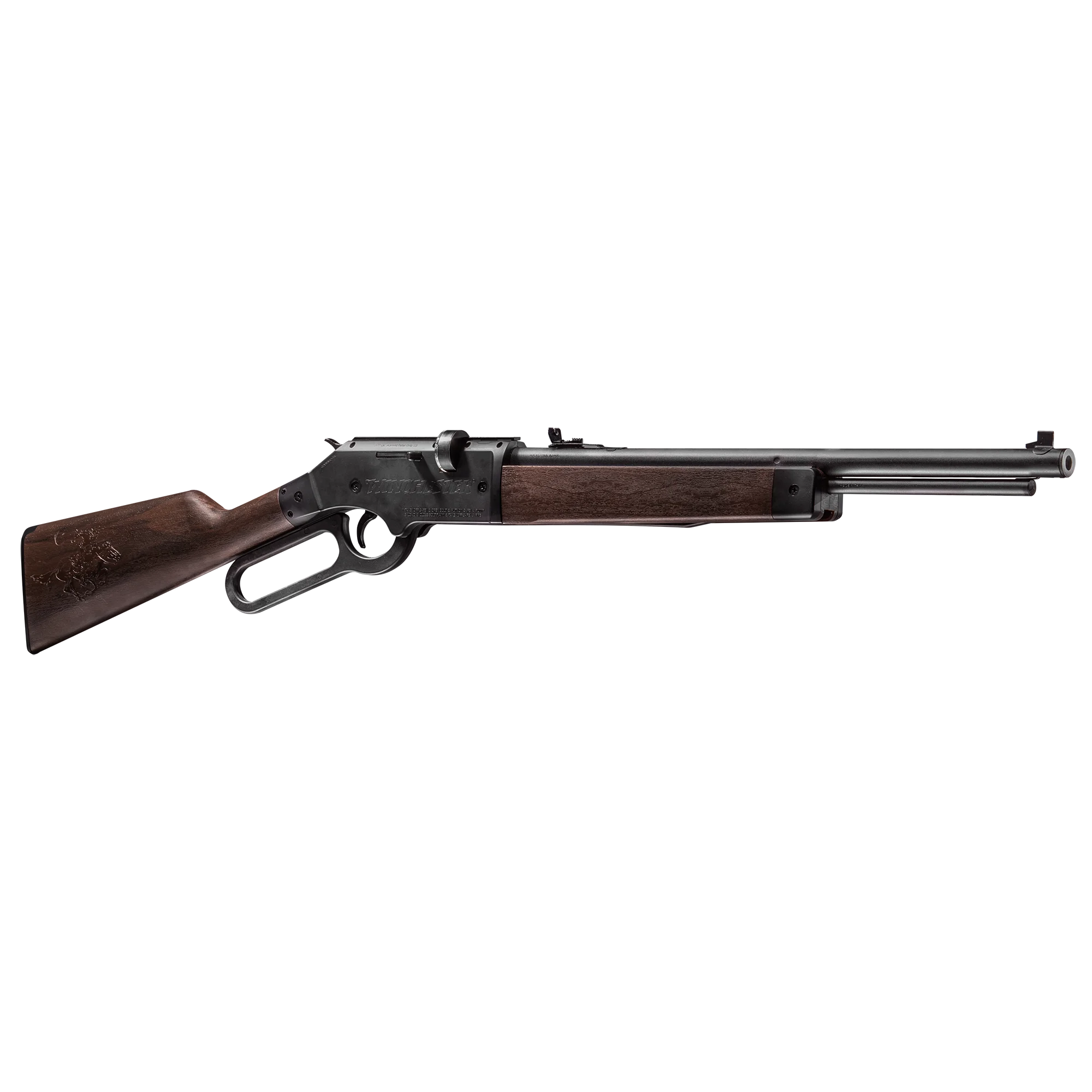 Winchester Model 1873 pellet rifle right angled view